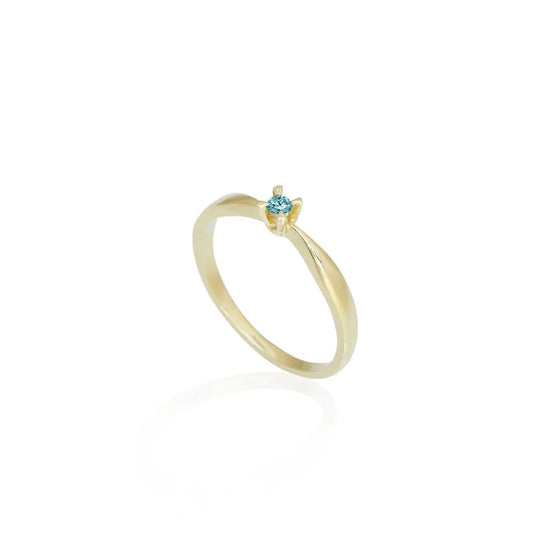 8K LG Celebrate ring Safir 0,15ct DEF/VS rødguld