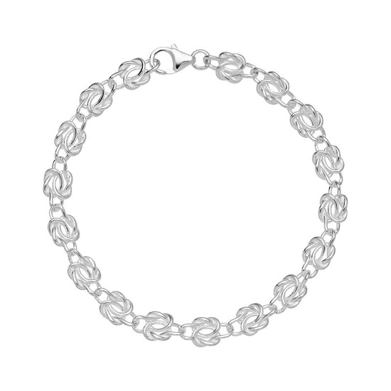 Knude armbånd sølv 6mm 19cm Lund
