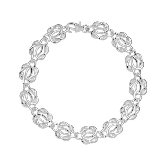 Knude armbånd sølv 9mm 19cm Lund