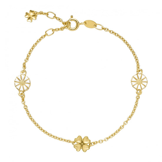 Marguerit firkløver armbånd fg. 2x7,5mm Lund
