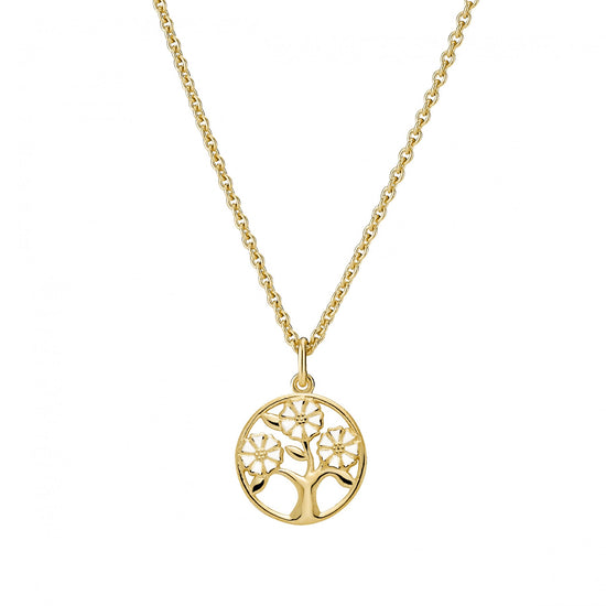 Marguerit Livets træ collier 3x5mm fg. - Lund