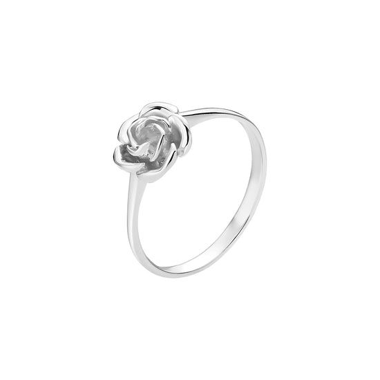 Ring sølv rose 9x9mm Lund Copenhagen