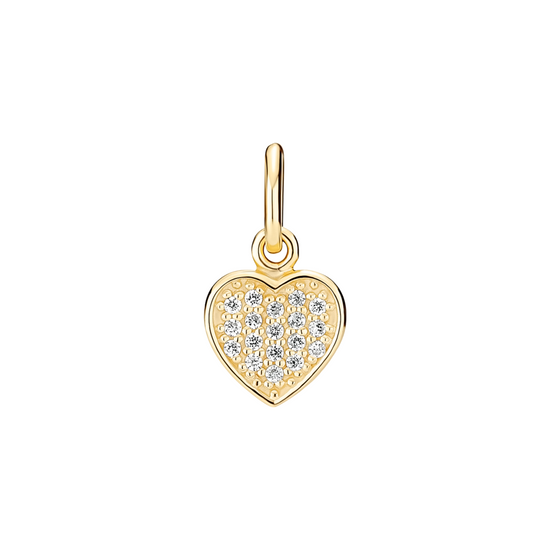 Fg. Sølv Vedhæng hjerte 8x8mm og zirkonia Lund Copenhagen