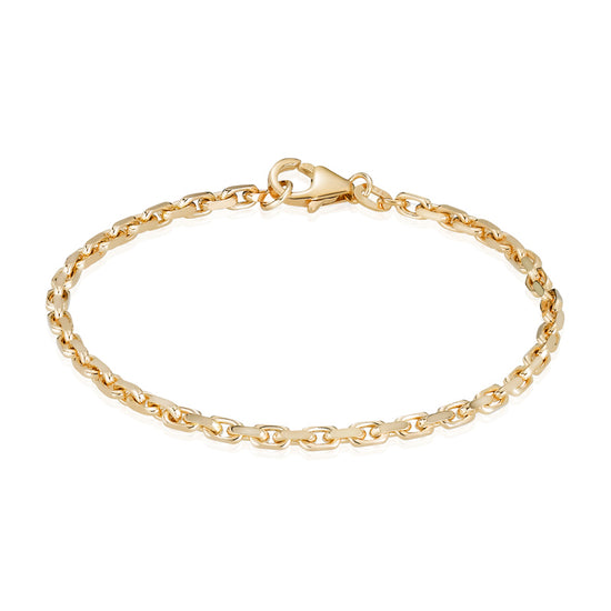14K Anker Facet 1,00mm guld kæde