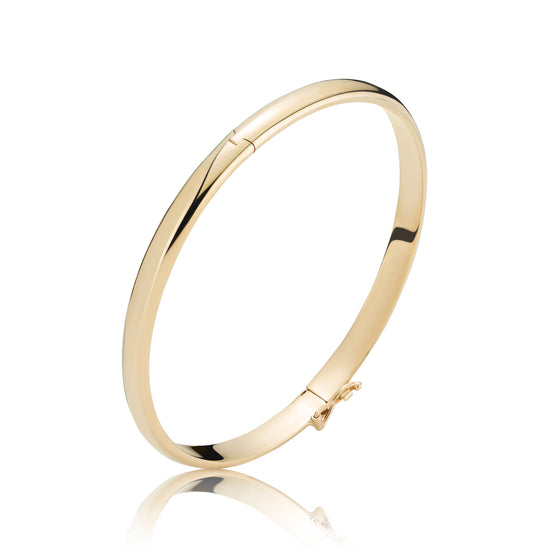 14K Armring Klassisk hul 4,0mm/6,0cm