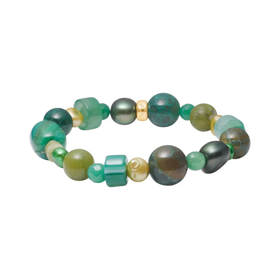 Agate, quartz, jasper, fvkp. armbånd - Heinzendorff