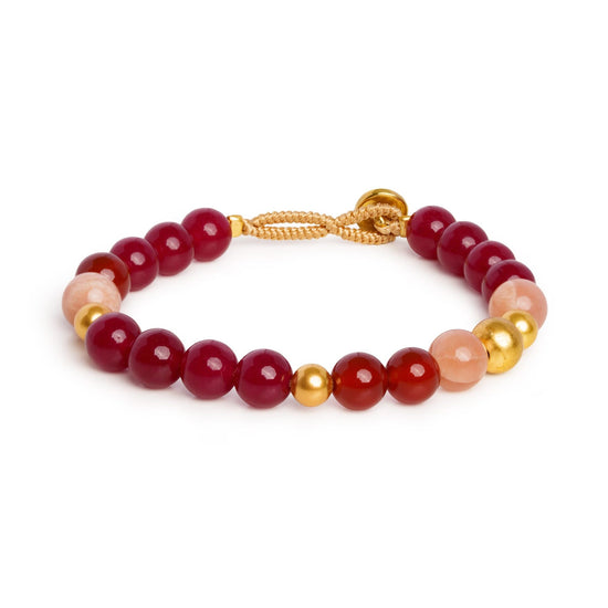 BOB - Armbånd Big Bo Mixed R-MAROON - Ibu Jewels