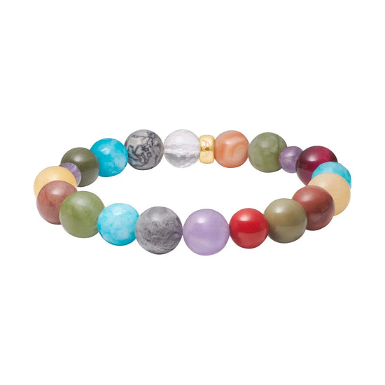 Bjerg quartz, jasper, ametyst, tiger øje, jade armbånd HEINZENDORFF