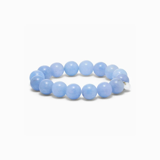 Chunky Akvamarin Stretch Armbånd - Soï