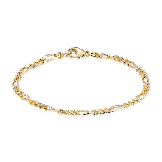 14K Figaro 0,85mm guld armbånd