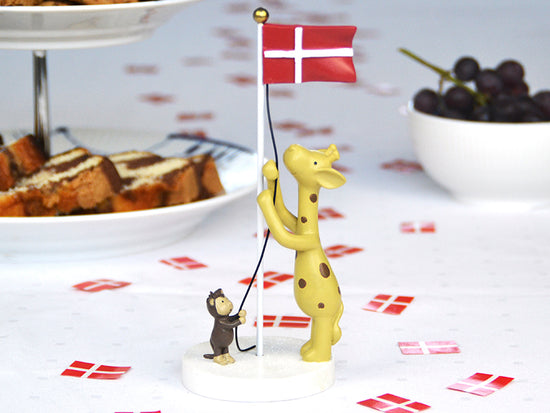 Bordflag m. giraf og abe - Kids by Friis
