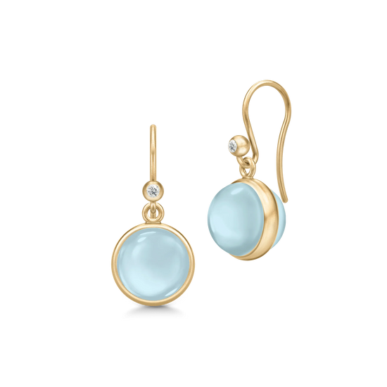 Prime øreringe Milky Aqua forgyldt - Julie Sandlau