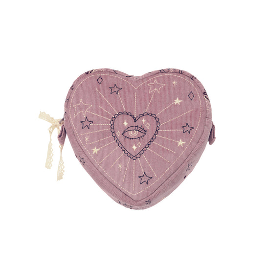 Heart Makeup Bag Purple Theatre Magic Maanesten