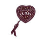 Heart Jewelry Box Maroon Maanesten