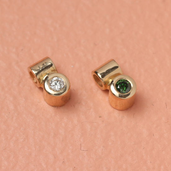14K Pipeline vedhæng m. 0,03ct  - Devine by Norup