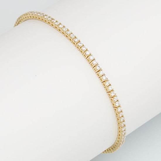 LG 18K Aligned Tennis armbånd Lab-grown DEF/VS Brillant cut
