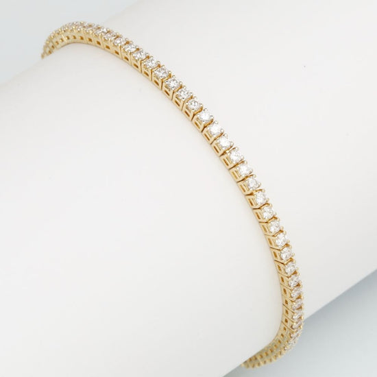 LG 18K Aligned Tennis armbånd Lab-grown DEF/VS Brillant cut