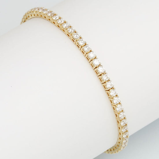 LG 18K Aligned Tennis armbånd Lab-grown DEF/VS Brillant cut