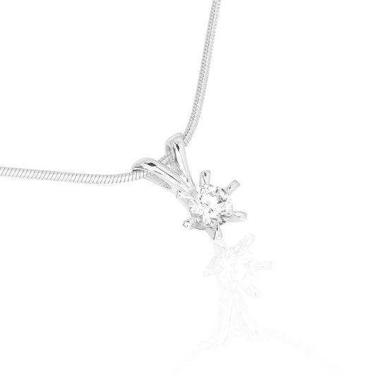 14K LG Present Vedhæng 0,50ct DEF/VS Hvidguld