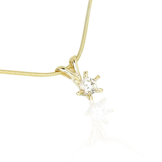 14K LG Present Vedhæng 0,50ct DEF/VS Rødguld