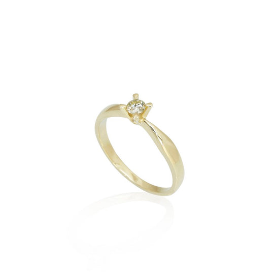LG 8k Celebrate ring rødguld m. 1x0,15ct. DEF/VS