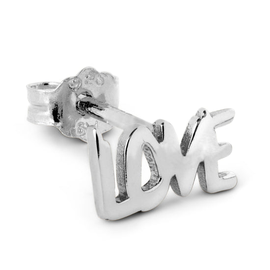 Word Love earring sølv 1 pcs LULU
