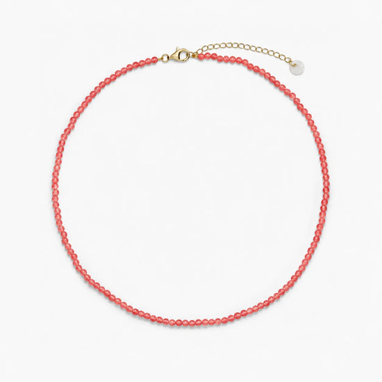 Luna Redstone Quartz Halskæde 38+6cm - Soï