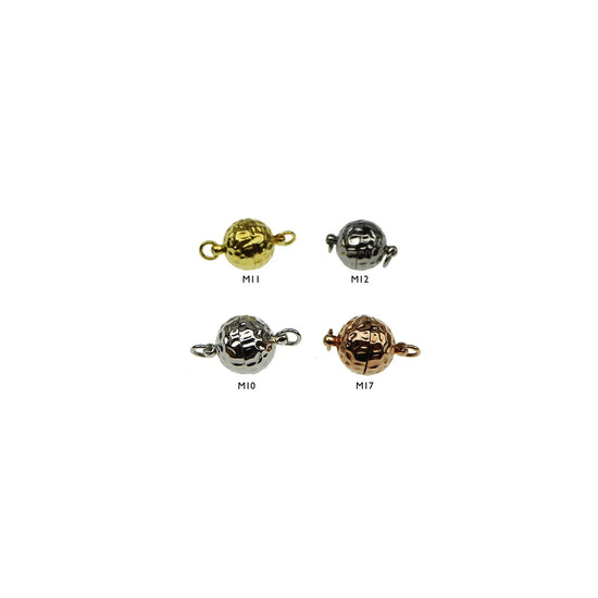 Magnetlås - 10mm - Sterlingsølv/925 - Hamret - Sandek