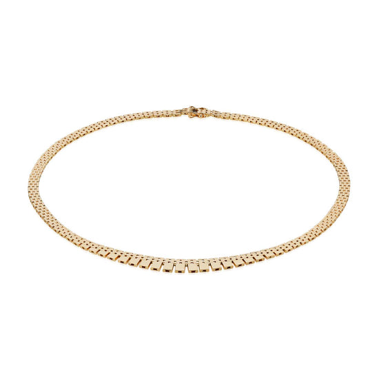 14K Mursten 5 rækker 5mm guld kæde