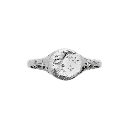 Magdalena Ring sølv Maanesten