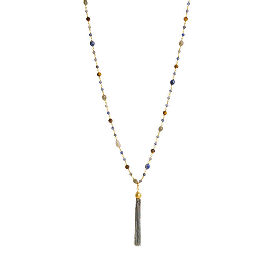 ND - Halskæde Luna Labradorite Mix (04) - Ibu Jewels
