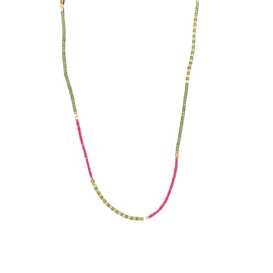 NHH - Halskæde Bumi Lang Grøn (03) Ibu Jewels