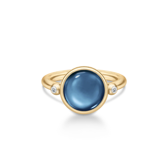 Prime forgyldt Ring Sapphire Blue Julie Sandlau