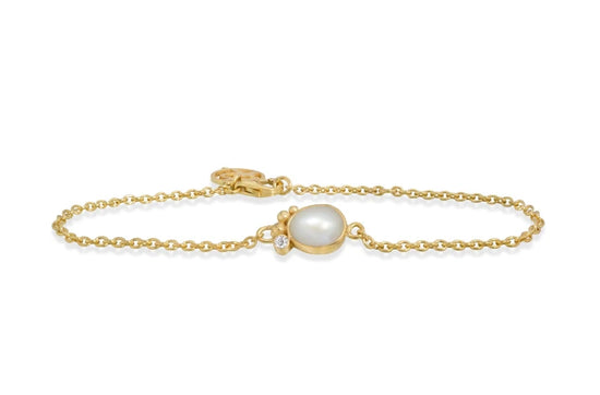 Pleasant Pearl Forgyldt armbånd 17,5-19cm - Rabinovich