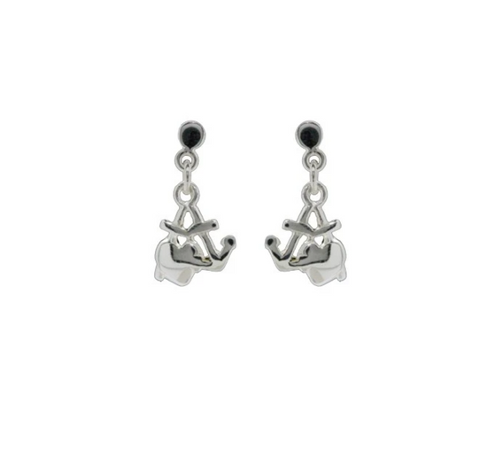 Rhod. sølvørehænger m/tro, håb og kærlighed Noa Kids Jewellery