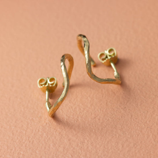 14K Wave creoler rødguld - 2cm - 2mm tråd - Devine by Norup