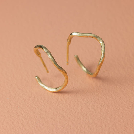 14K Wave creoler rødguld - 2cm - 2mm tråd - Devine by Norup
