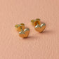 14K Hjerte ørestikker rødguld 7x5,5mm - Devine by Norup