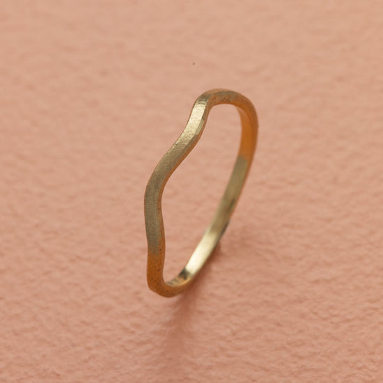 14K Wave Ring rødguld - Devine by Norup