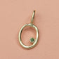 14k Oval vedhæng rødguld 0,03ct grøn diamant - Devine by Norup