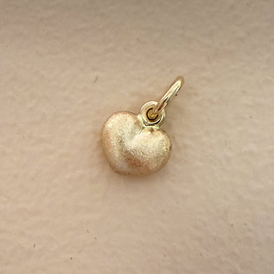 14K Guld buttet lille hjerte rødguld 7x9mm - Devine by Norup
