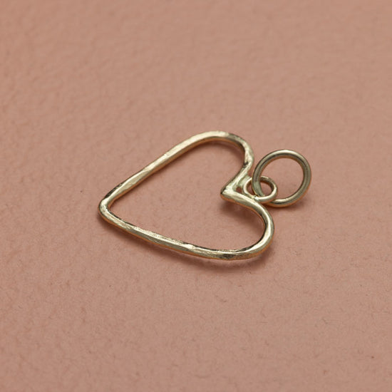 14K Love lille hjerte - vedhæng rødguld - 20x18mm - Devine by Norup