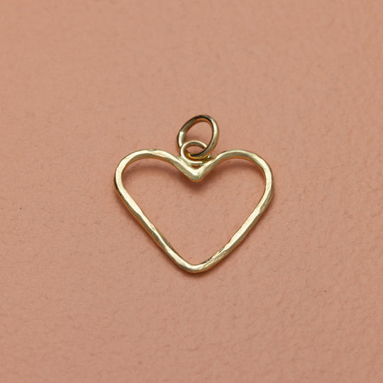 14K Love lille hjerte - vedhæng rødguld - 20x18mm - Devine by Norup
