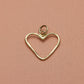 14K Love lille hjerte - vedhæng rødguld - 20x18mm - Devine by Norup