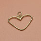 14K Love stor hjerte - vedhæng rødguld - 25x23mm - Devine by Norup