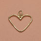 14K Love stor hjerte - vedhæng rødguld - 25x23mm - Devine by Norup
