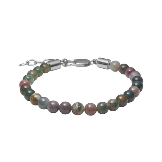 SON armbånd indian agate 6mm, 19cm - 23cm