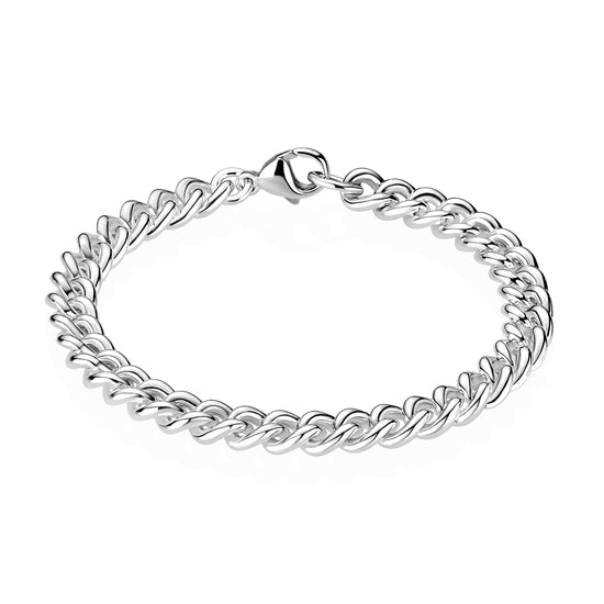 Panser Rund 2,55mm Sølv armbånd 18,5 cm