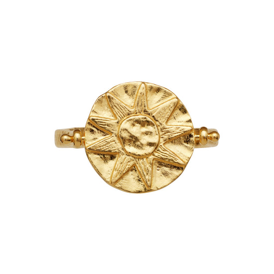 Sunna Ring forgyldt Maanesten - spar 50 %