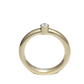 14K Charlotte ring rødguld 0,10ct blank overflade - Devine by Norup